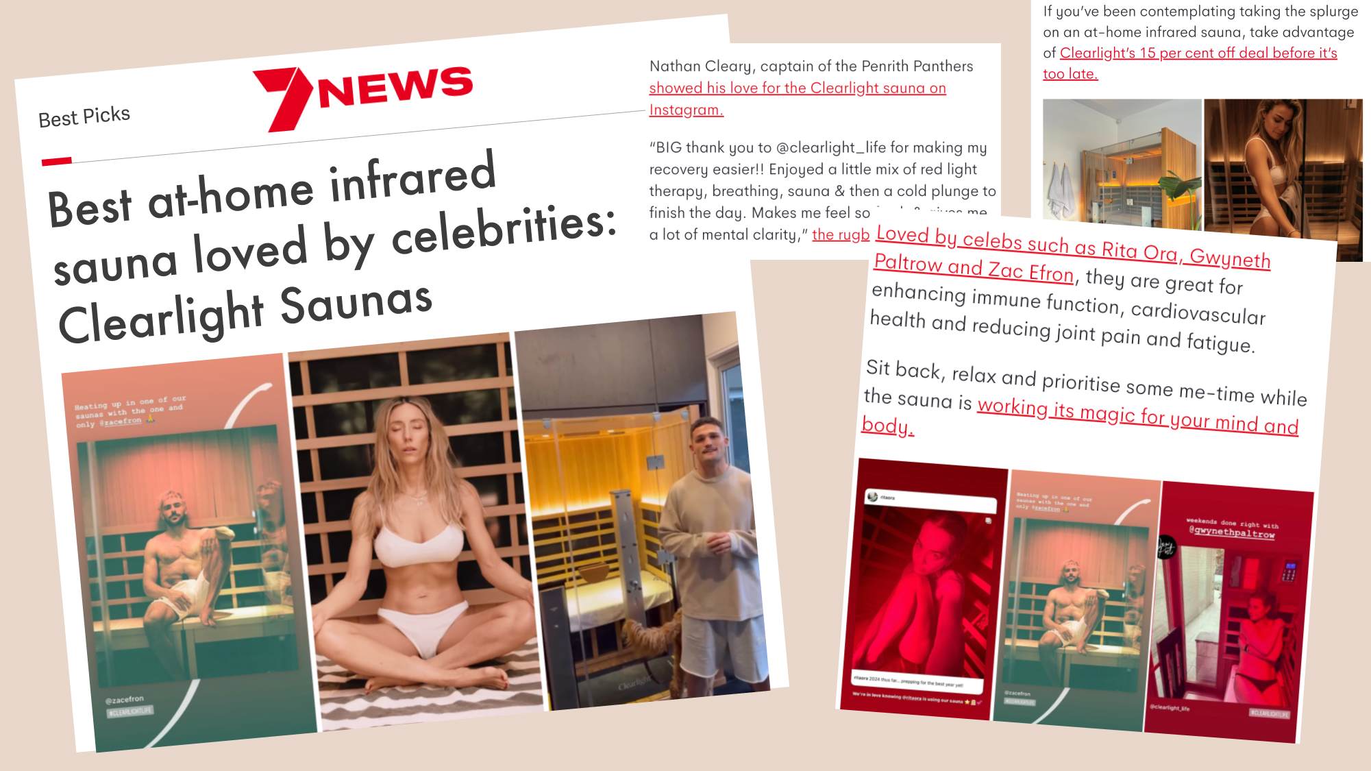 7News: Best at-home infrared sauna loved by celebrities? Clearlight Saunas