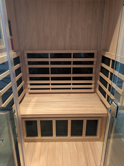 infrared sauna wooden interior