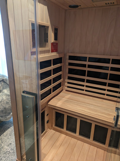 infrared sauna wooden interior