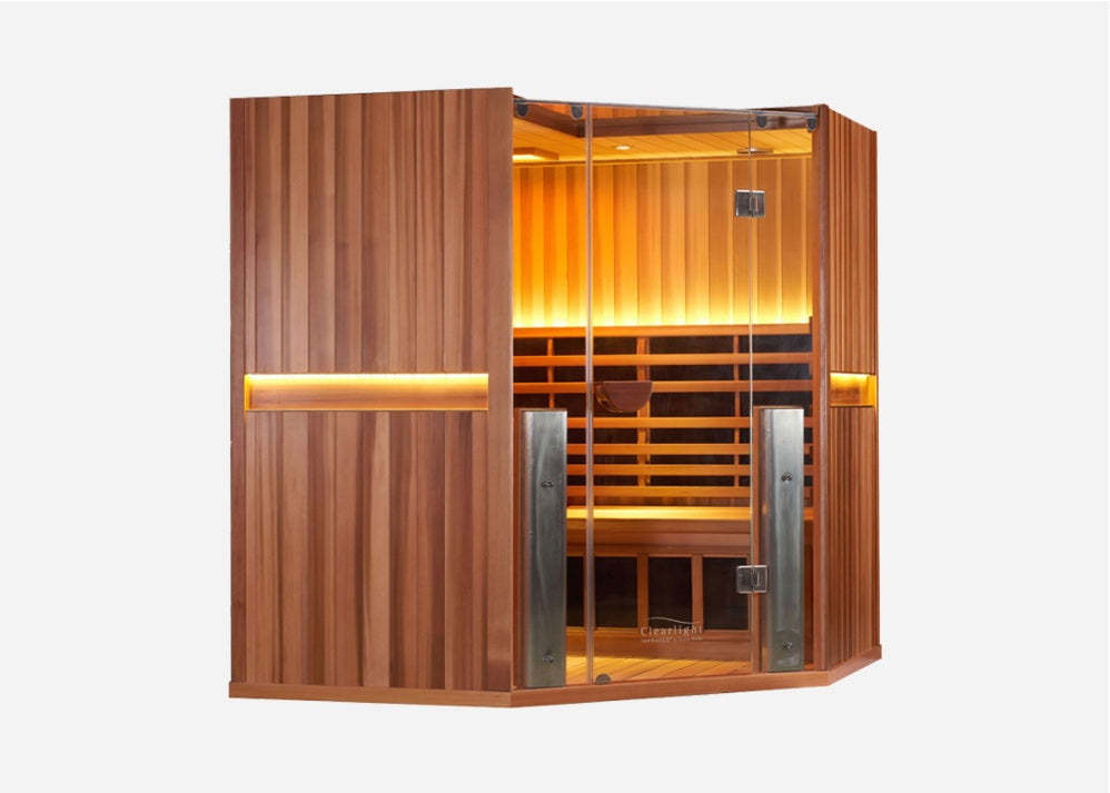 Sanctuary Corner 4 Person Sauna | Okoume Pro