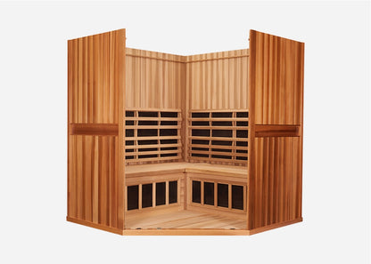 Sanctuary Corner 4 Person Sauna | Okoume Pro