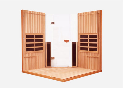Sanctuary Corner 4 Person Sauna | Okoume Pro