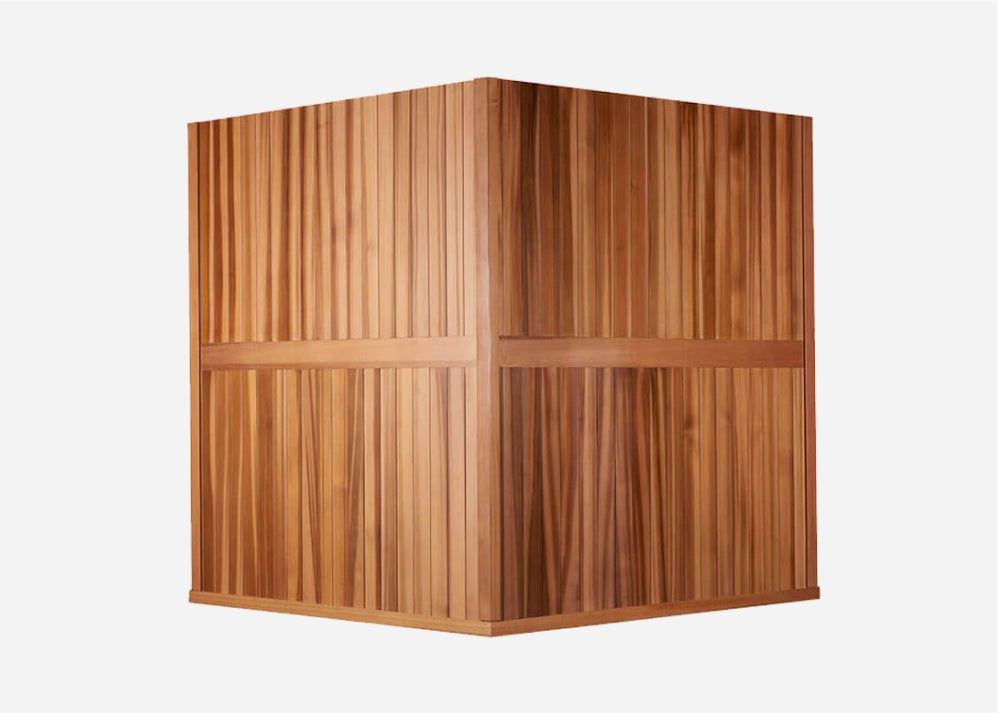 Sanctuary Corner 4 Person Sauna | Okoume Pro