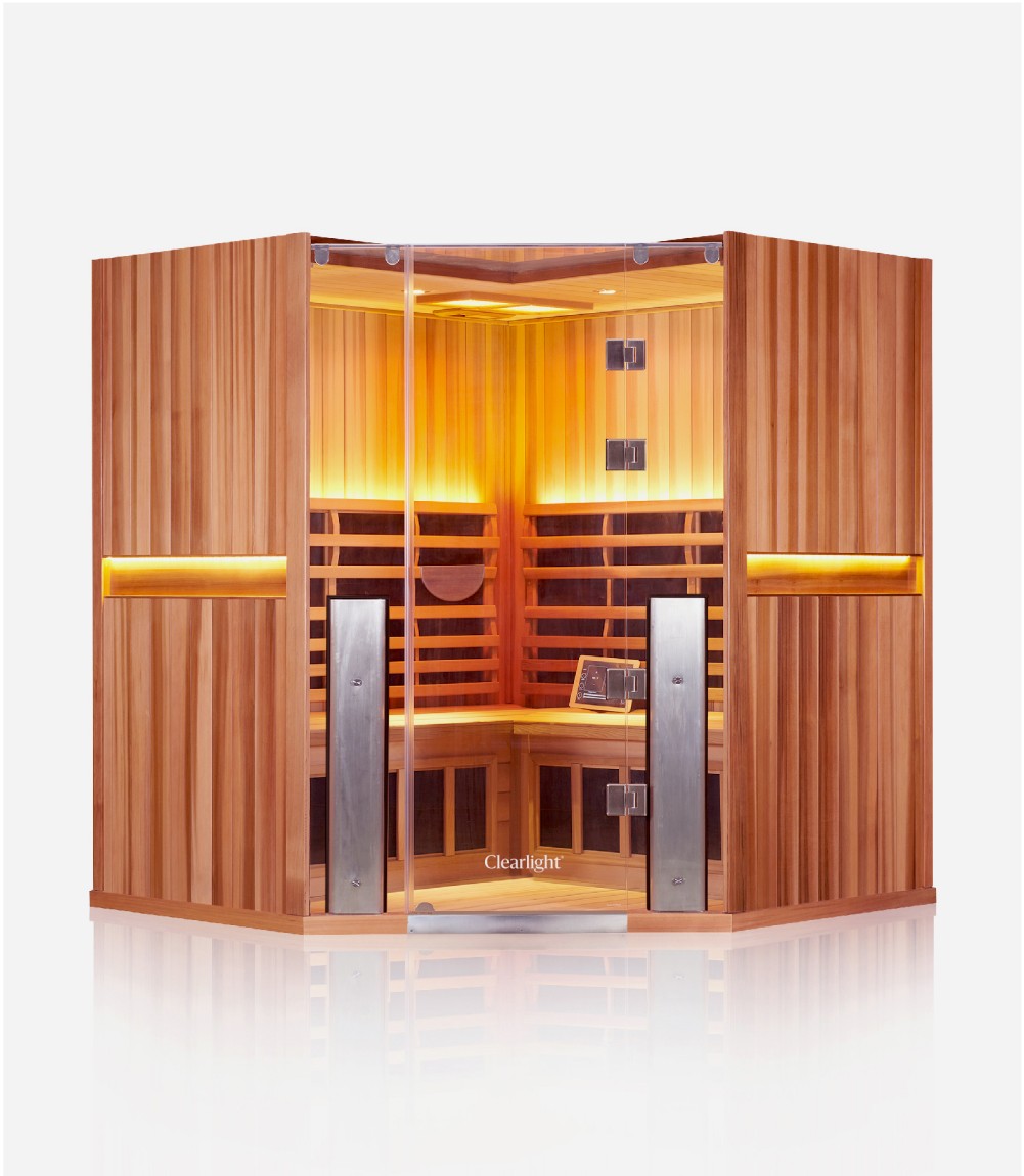 Sanctuary Corner 4 Person Sauna | Okoume Pro